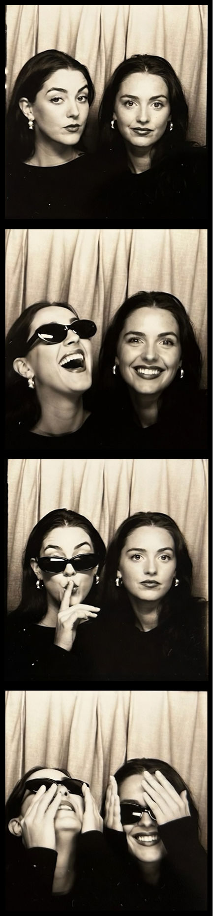 Photobooth strip showing four instant photos